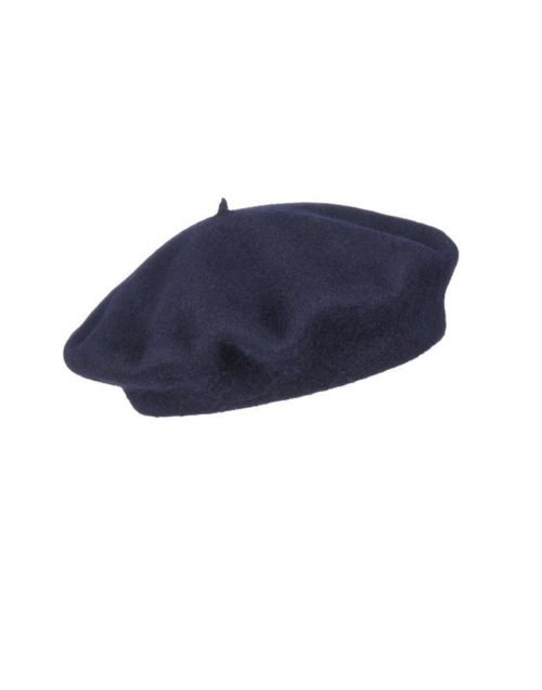 Unisex Pure wool Basque beret cap navy